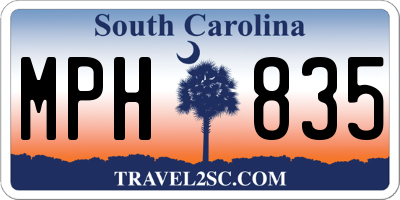 SC license plate MPH835