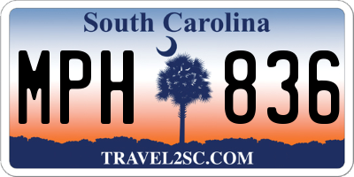 SC license plate MPH836