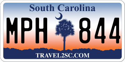 SC license plate MPH844