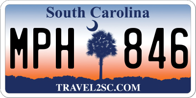 SC license plate MPH846