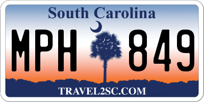 SC license plate MPH849
