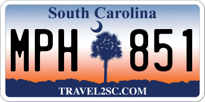 SC license plate MPH851