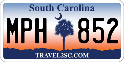 SC license plate MPH852