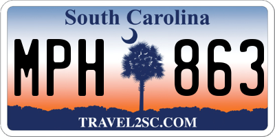 SC license plate MPH863