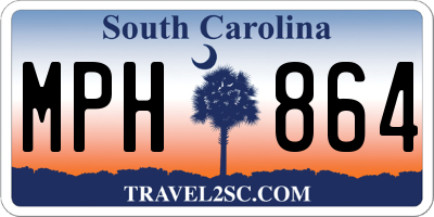 SC license plate MPH864