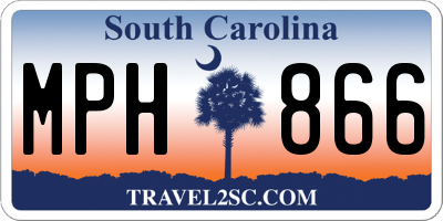 SC license plate MPH866