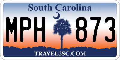 SC license plate MPH873