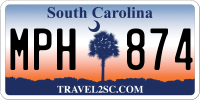 SC license plate MPH874