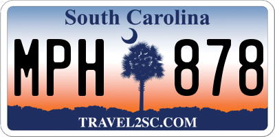 SC license plate MPH878