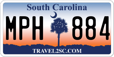 SC license plate MPH884