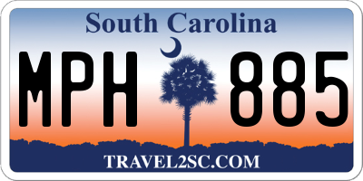 SC license plate MPH885