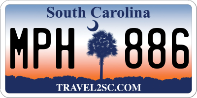 SC license plate MPH886