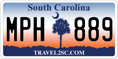 SC license plate MPH889