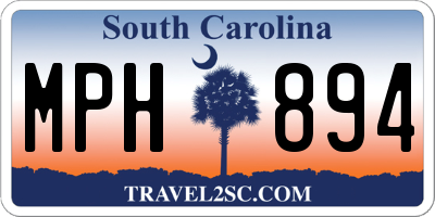 SC license plate MPH894