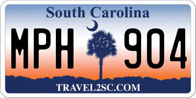 SC license plate MPH904
