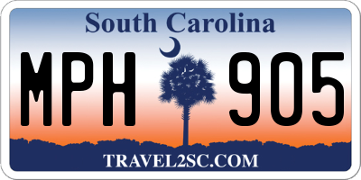 SC license plate MPH905