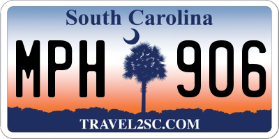 SC license plate MPH906