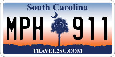 SC license plate MPH911