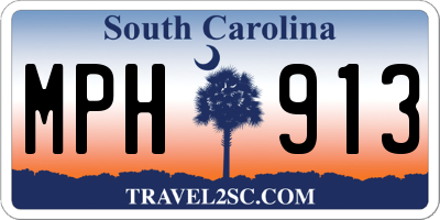 SC license plate MPH913