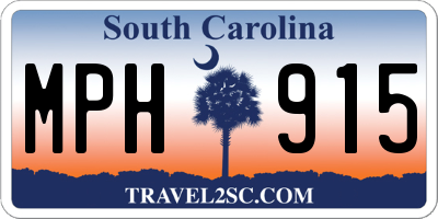 SC license plate MPH915
