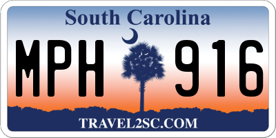 SC license plate MPH916