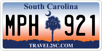 SC license plate MPH921