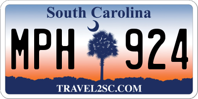 SC license plate MPH924