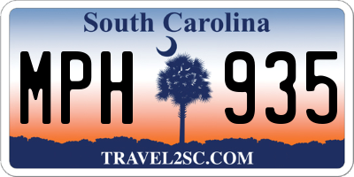 SC license plate MPH935