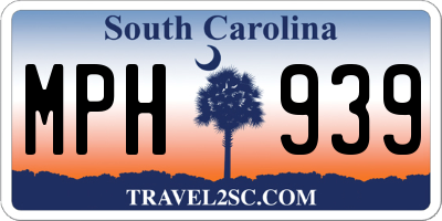 SC license plate MPH939