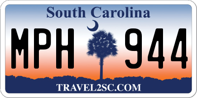SC license plate MPH944
