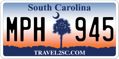 SC license plate MPH945