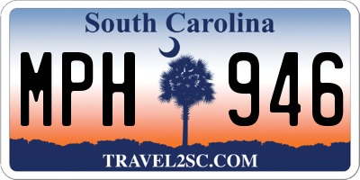 SC license plate MPH946