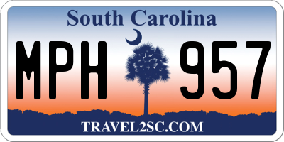 SC license plate MPH957