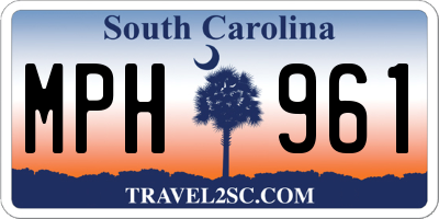 SC license plate MPH961