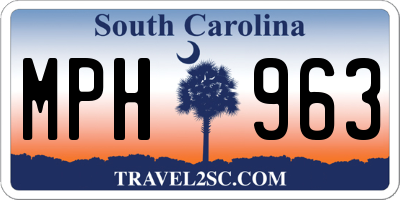 SC license plate MPH963