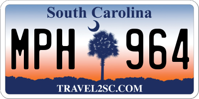 SC license plate MPH964