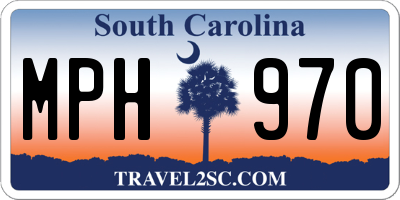 SC license plate MPH970