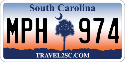 SC license plate MPH974