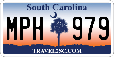 SC license plate MPH979