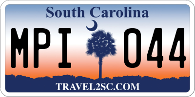 SC license plate MPI044