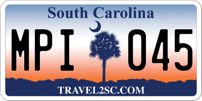 SC license plate MPI045