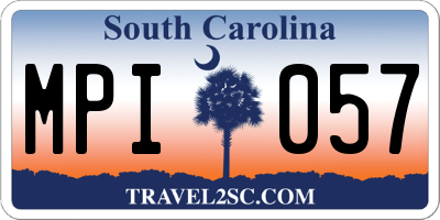 SC license plate MPI057