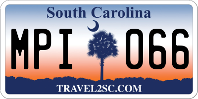 SC license plate MPI066