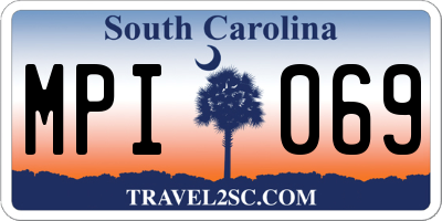 SC license plate MPI069
