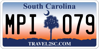 SC license plate MPI079