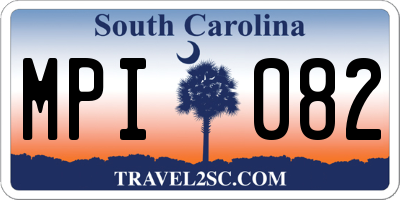 SC license plate MPI082