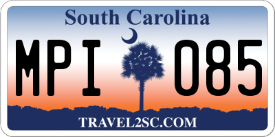 SC license plate MPI085