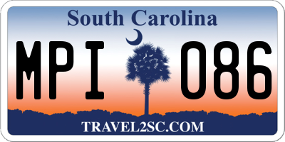 SC license plate MPI086