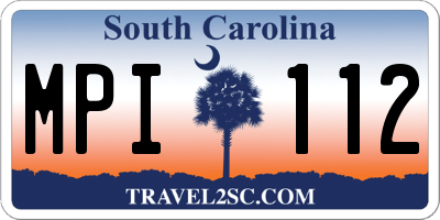 SC license plate MPI112