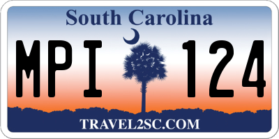 SC license plate MPI124